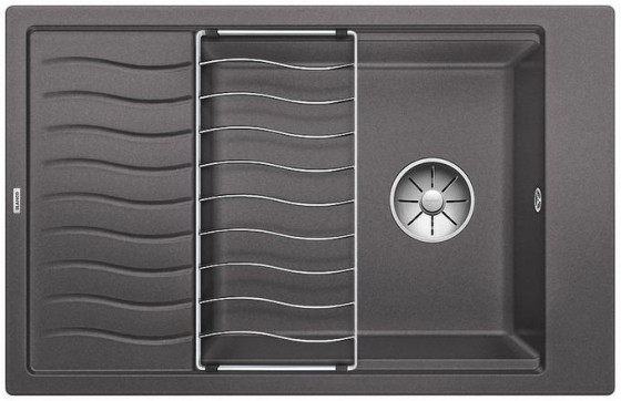 BLANCO 524845 Dřez Elon XL 6 S bez excentru Silgranit PuraDur šedá skála