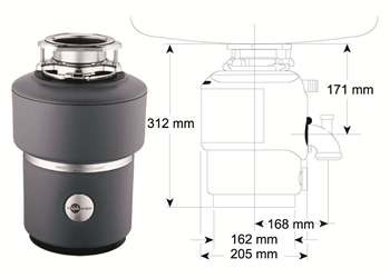 BLANCO 513447 Drtič M 100 Evolution-ISE pneu spínač chrom