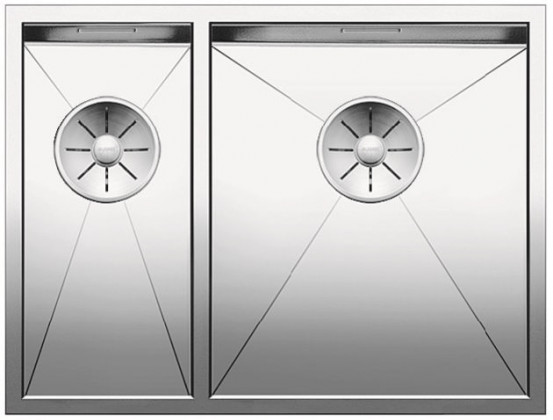 BLANCO 521614 Dřez Zerox 340/180-U InFino bez táhla nerez hedvábná lesklá