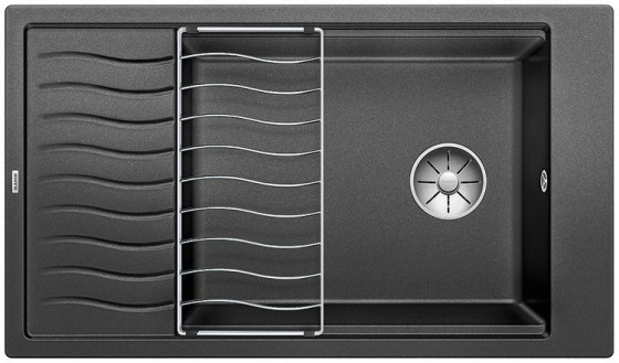 BLANCO 525886 Dřez Elon XL 8 S bez excentru Silgranit PuraDur černá