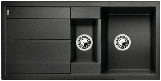 BLANCO 525927 Dřez Metra 6 S bez excentru Silgranit PuraDur černá