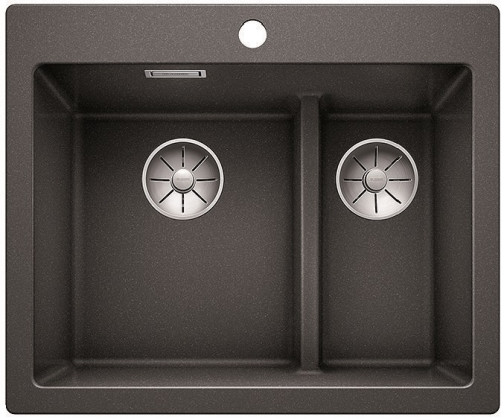 BLANCO 525955 Dřez Pleon 6 Split InFino bez excentru Silgranit PuraDur černá