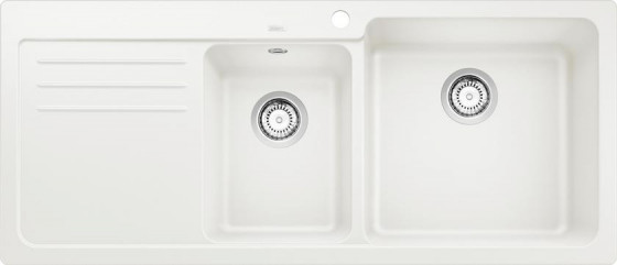 BLANCO 525783 Dřez Naya 8 S bez excentru Silgranit dřez vpravo bílá