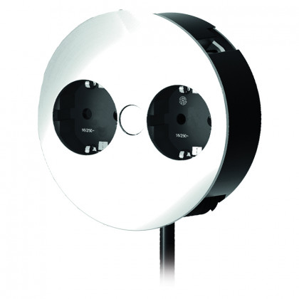 BACHMANN 931.000 elektrická zásuvka Twist, 2x 230V Schuko, nerez