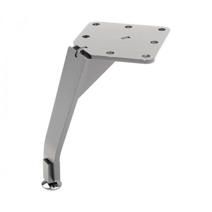 MILADESIGN ET N13026 zkosená nábytková noha Etéro stříbrná