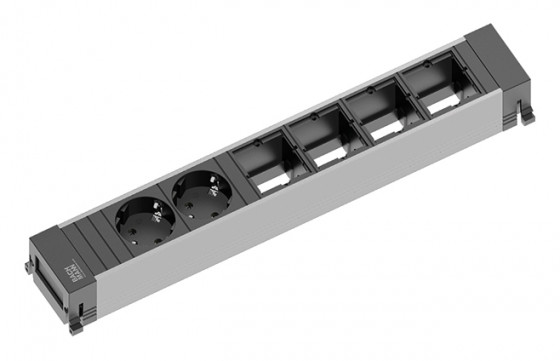 BACHMANN 916.025 Power Frame 2x Schuko, 4x volný modul