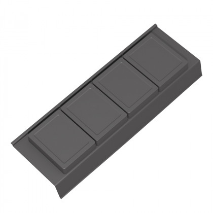 GOLLINUCCI Koupelnový organizér s příslušenstvím 450mm 146x422x69mm antracit