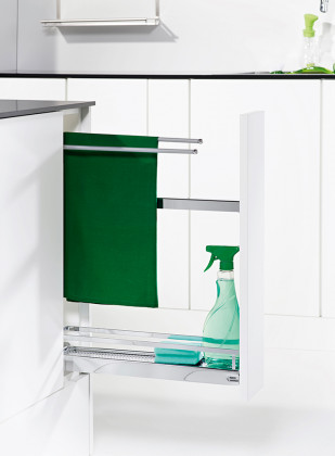 KES 002188 boční koš a držák utěrek, 150mm, Arena Style, chrom