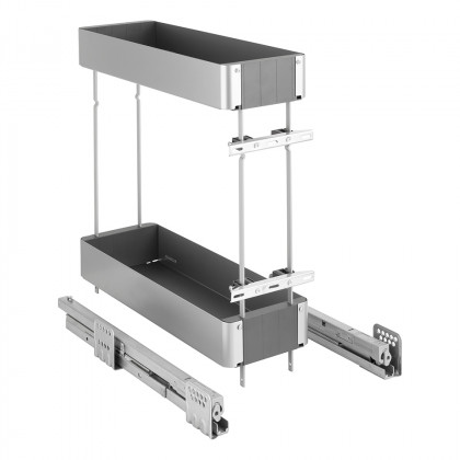 KES 002141 K-Line, boční koš, 200mm, stříbrná