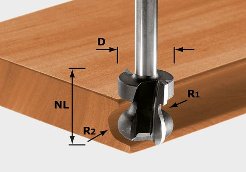 FESTOOL 491140 Fréza na skrytá madla HW S8 D22/16/R2,5+6