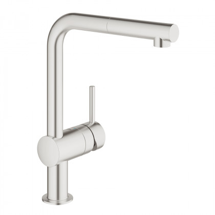 GROHE 30437DC0 Baterie VENTO L-výpusť s vytahovacím perlátorem supersteel