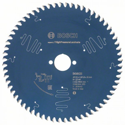 BOSCH 2608644355 Pilový kotouč Expert for High Pressure Laminate 216x30 mm, 64