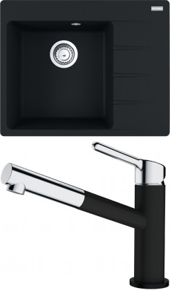 FRANKE Set G215MČ CNG 611-62 TL/2 černá matná + FC 3055.901