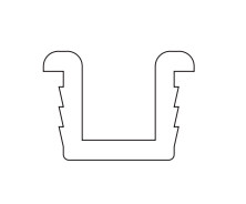 TERNO spodní U profil 730/A k zafrézování 3m stříbrná