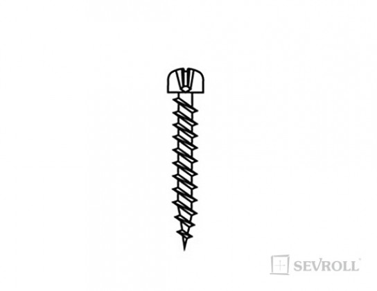 SEVROLL 20041 vrut 2,5x18mm půlkulatá hlava zinek bílý