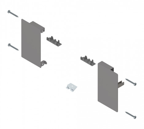 BLUM ZI4.0MS1 Merivobox, čelní příchyty vnitřní zásuvky M, světle šedá IG