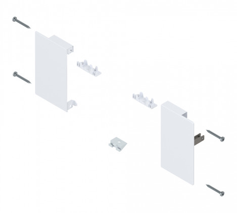BLUM ZI4.0MS1 Merivobox, čelní příchyty vnitřní zásuvky M, bílá