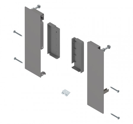 BLUM ZI4.2ES1 Merivobox, čelní příchyty vnitřní zásuvky E reling, světle šedá IG