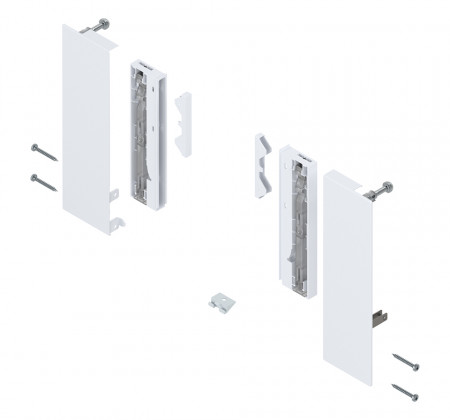 BLUM ZI4.4ES1 Merivobox, čelní příchyty vnitřní zásuvky E sklo, bílá
