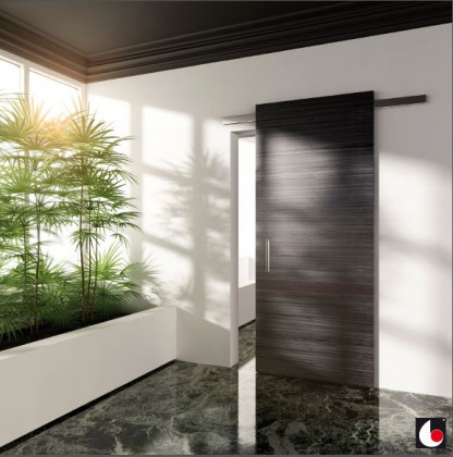 K-TERNO Diva Fluid sada kování pro dřevěné dveře brzda 2m spodní profil stříbrná