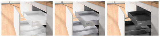 K-HETTICH Atira vnitřní zásuvka 70, 520mm/50kg, stříbrná, SiSy