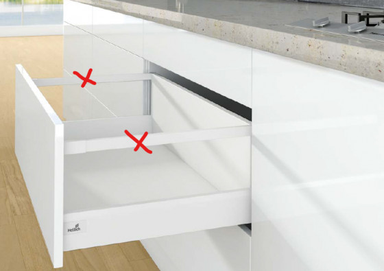 K-HETTICH ArciTech zásuvka 250, 400mm/40kg, bílá, SiSy