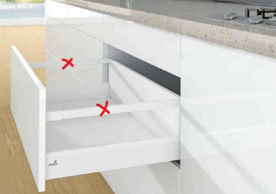 K-HETTICH ArciTech zásuvka 218, 500mm/40kg, bílá, SiSy