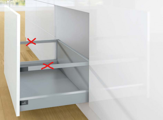 K-HETTICH Arcitech, čelní, stříbrný, 500/94/282, 60kg, SiSy