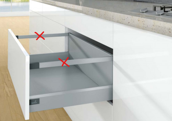 K-HETTICH ArciTech, čelní, stříbrný, 650/94/250, 40kg, SiSy