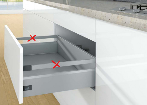 K-HETTICH ArciTech, čelní, stříbrný, 550/126/186, 40kg, SiSy