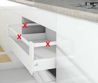 K-HETTICH ArciTech vnitřní zásuvka 218, 500mm/60kg, bílá, SiSy