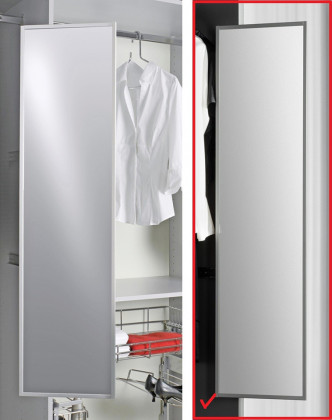 HETTICH 9279064 výsuvné otočné zrcadlo 305/1155mm rám antracit