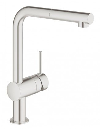 GROHE 32168DC0 Baterie Minta L-výpusť s vytahovacím perlátorem supersteel