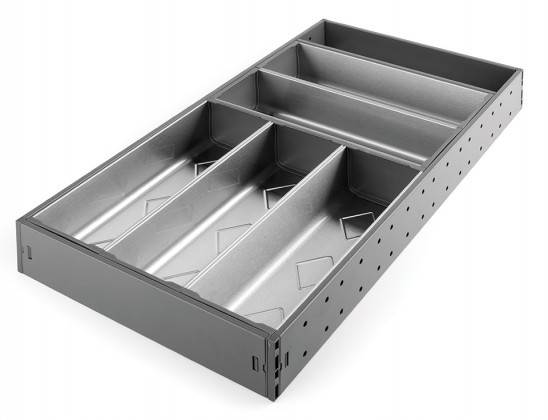 StrongMax příborník, sada 276/550mm, misky 5x264mm, šedá