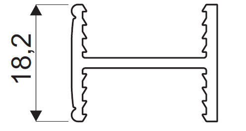 SEVROLL 05805 GM 18 spojovací lišta H18 3m oliva
