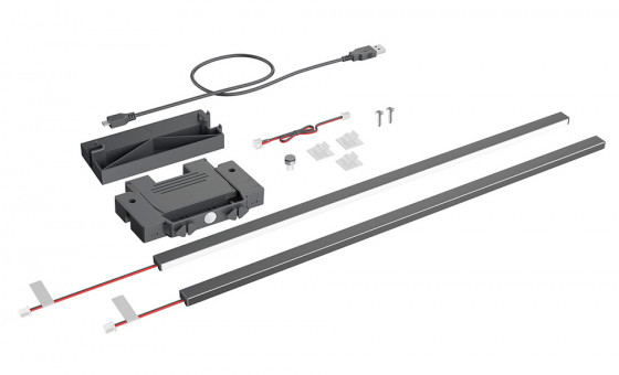 HETTICH 9326878 osvětlovací krycí profil pro AvanTech YOU 500mm vzhled nerez