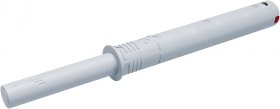 IF K-Push pístek, bezúchytkové otevírání, čočka, dlouhý, extra silný, šedá