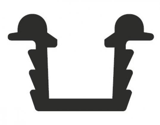 TERNO kování pro posuvné dveře horní/spodní vedení 401/N černá 1,2m