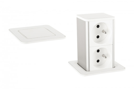 StrongPower PowerUp zásuvka, 2x230V, Francouzská, bílá