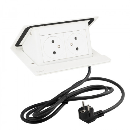 LEGRAND elektrická zásuvka PopUp, 2x 230V FR, bílá matná