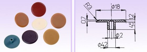 Krytka excentru šedá