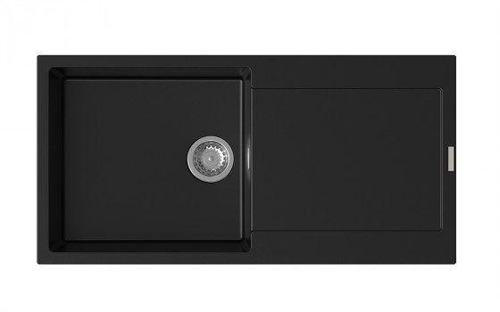 StrongSinks S3 Dřez granit Zala 1000 1000x500mm s odkapem černá