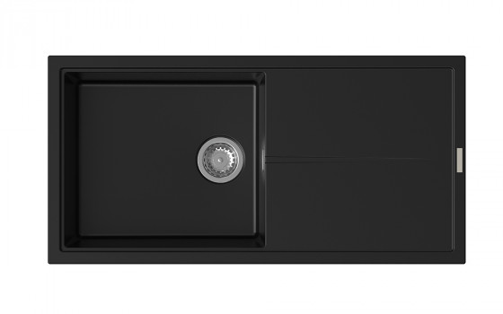 StrongSinks S3 Dřez granit Labe 1000 1000x500mm s odkapem černá