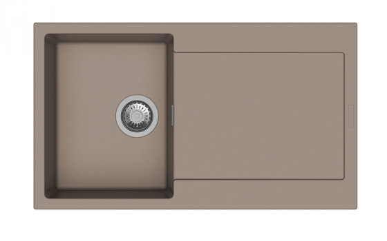 StrongSinks S3 Dřez granit Zala 860 860x500mm s odkapem hnědá