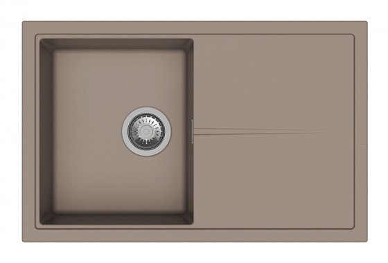 StrongSinks S3 Dřez granit Labe 780 780x500mm s odkapem hnědá