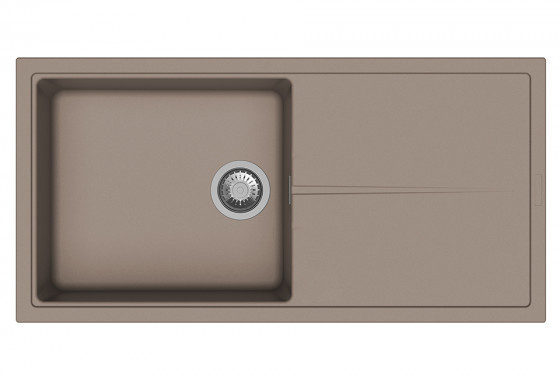 StrongSinks S3 Dřez granit Labe 1000 1000x500mm s odkapem hnědá