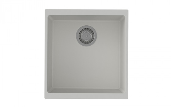StrongSinks S3 Dřez granit Hron 430 430x460mm bez odkapu bílá