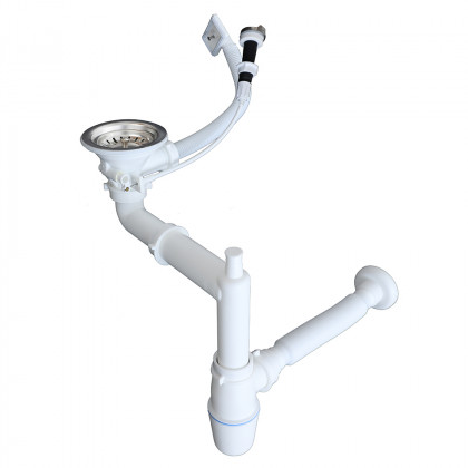 StrongSinks S3 Sifon pro úsporu místa s excentrem pro nerez dřezy