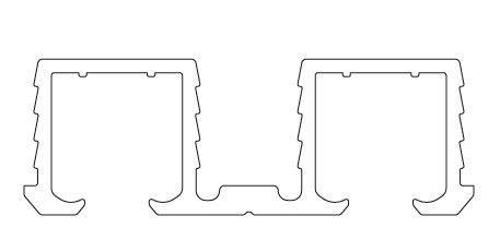 TERNO Living Top horní vedení dvojité elox stříbrný 2m 15kg