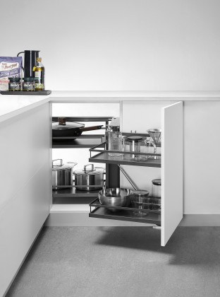 StrongWire rohový mechanismus s tlumením pravo-levý tmavě šedý